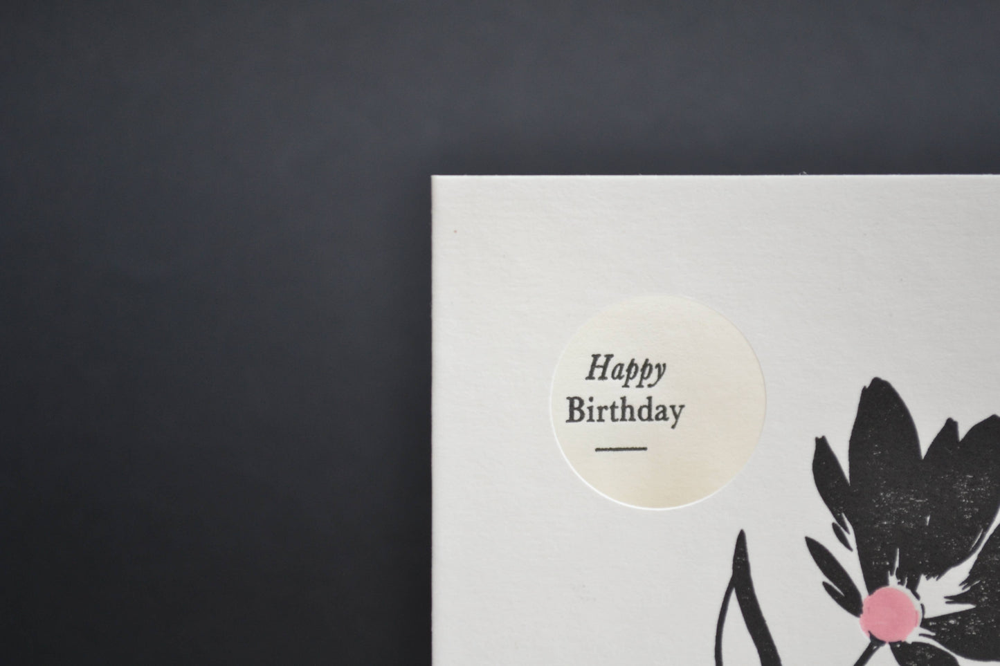 Alex & Olive - Floral Birthday Handcrafted Card - Letterpress Printed