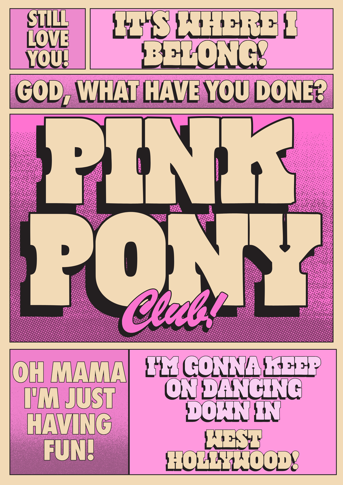 Blue Iris Designs Co - Pink Pony Club Music Inspired print