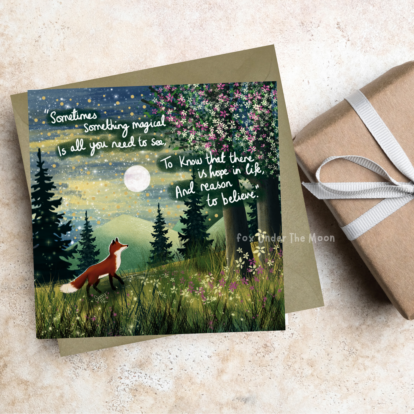 Fox Under The Moon - 'Magical' - Greeting Card From Fox Under The Moon