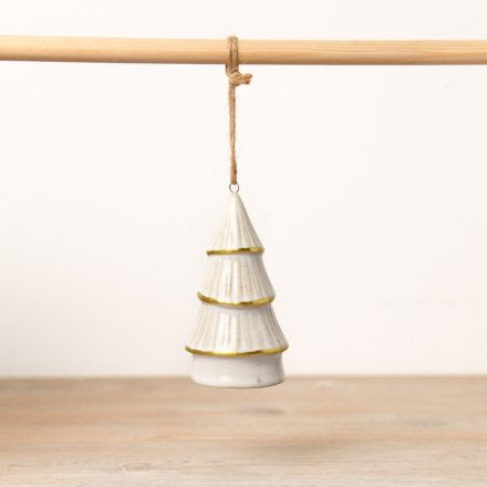 White/Gold ceramic Tree Hanging decoration