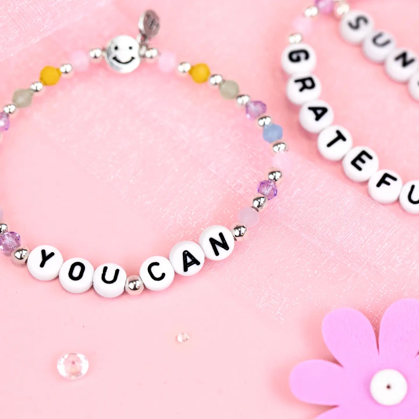 Put Your Positive Pants On beaded Bracelet