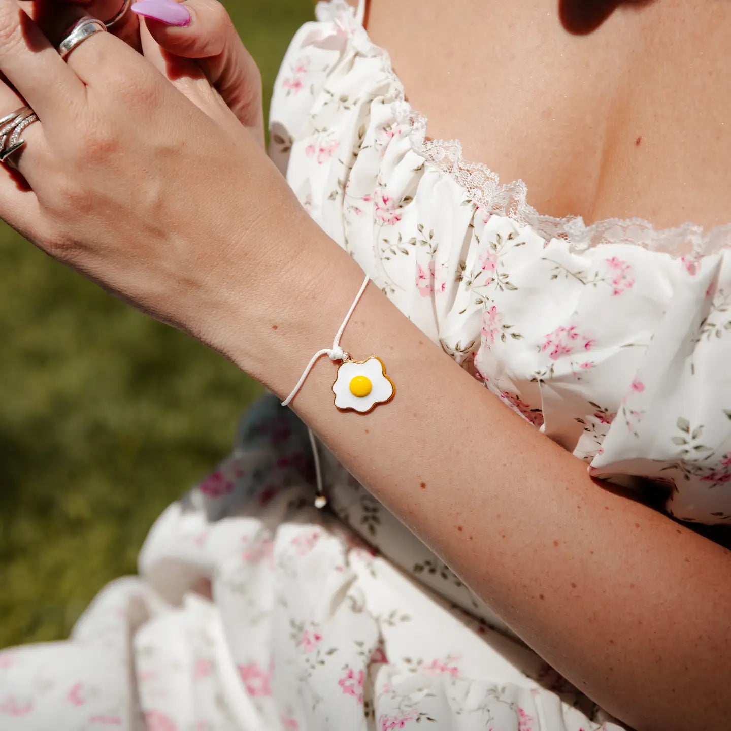 Eggs-Celent Fried Egg Fun Bracelet