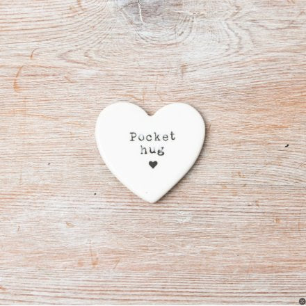 Ceramic pocket hug heart