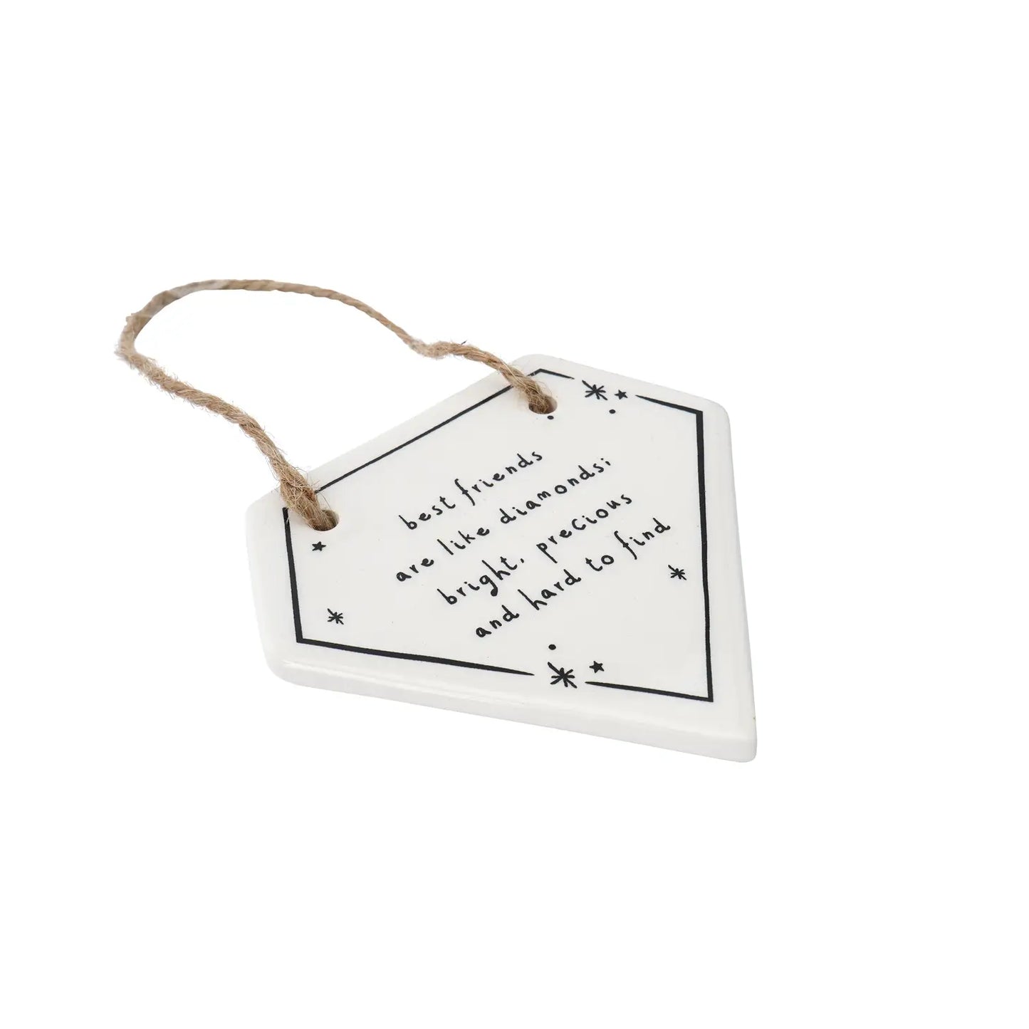 Send with Love 'best Friends.....' Diamond Ceramic Hanger