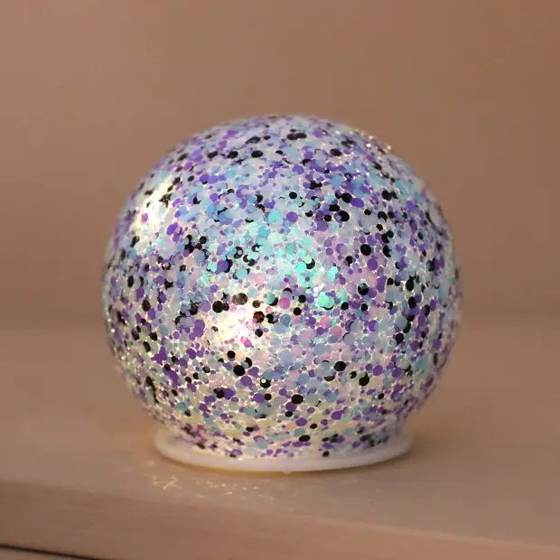 Small Led Moonrise Glitter Light Globe