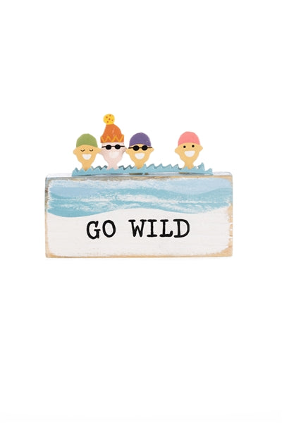 Wild Swimming Wooden decoration by Shoeless Joe
