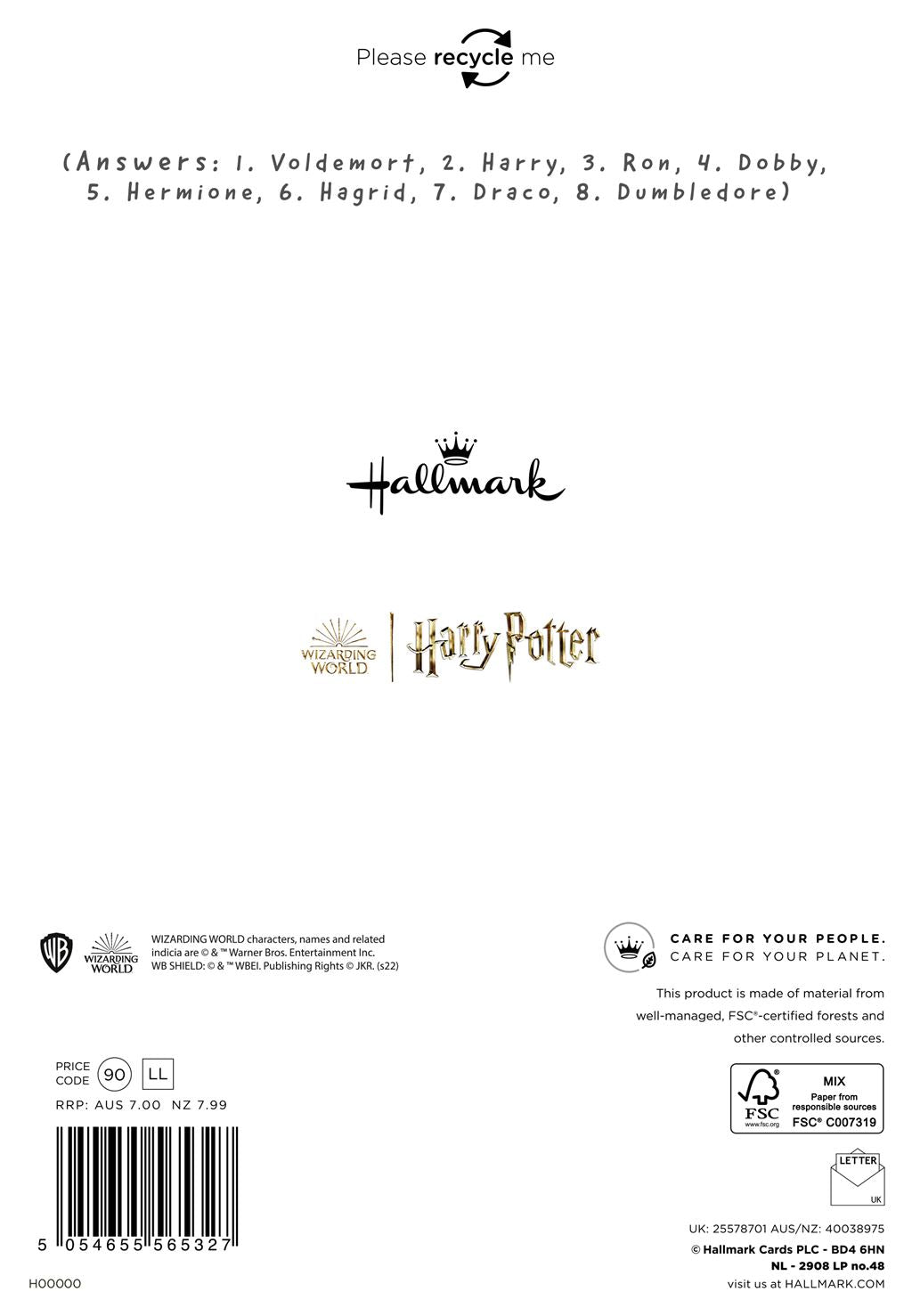 You’re the brightest wizard of your age Harry Potter birthday card by Hallmark