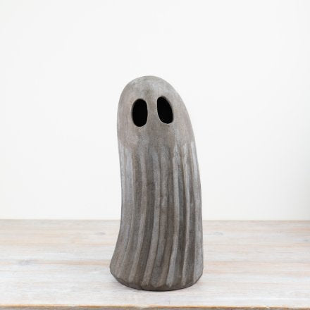 Large white or grey standing ghost figure ornament