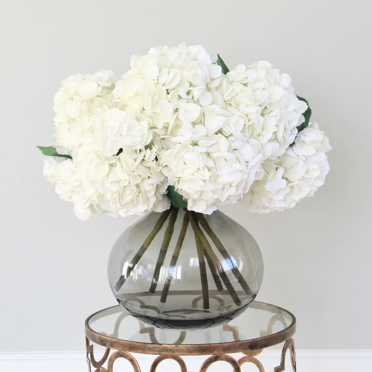Dusky pink or white faux hydrangea