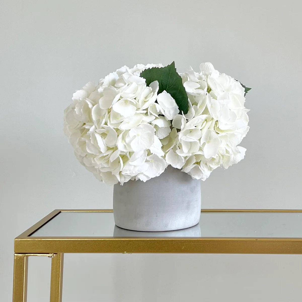 Dusky pink or white faux hydrangea