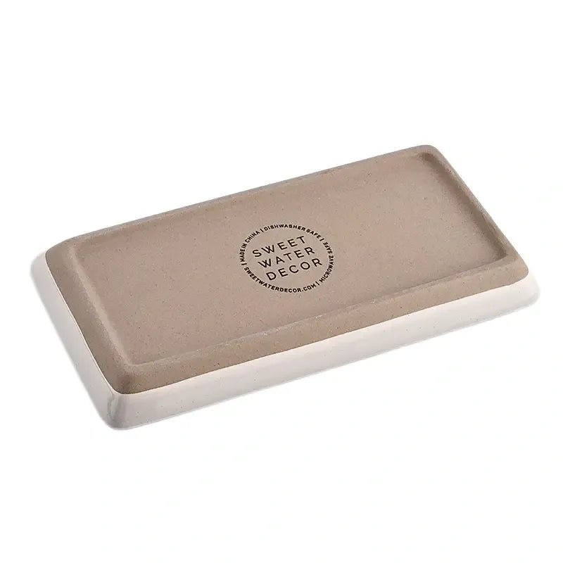 Stoneware Tray - Cream by Speckled by Sweet Water decor