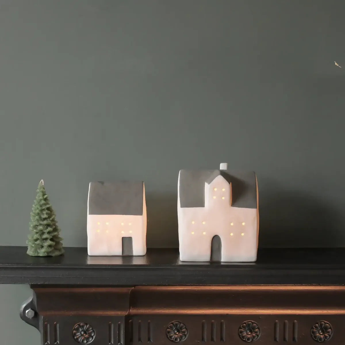 Small Porcelain House with LED