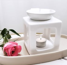 Milan trio white ceramic wax burner