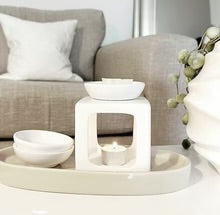 Milan trio white ceramic wax burner