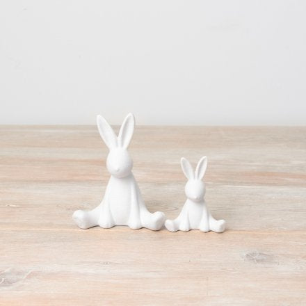 Textured Bunny Ornaments - small & large size