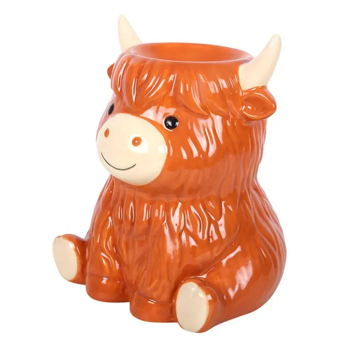 Ceramic highland cow wax burner