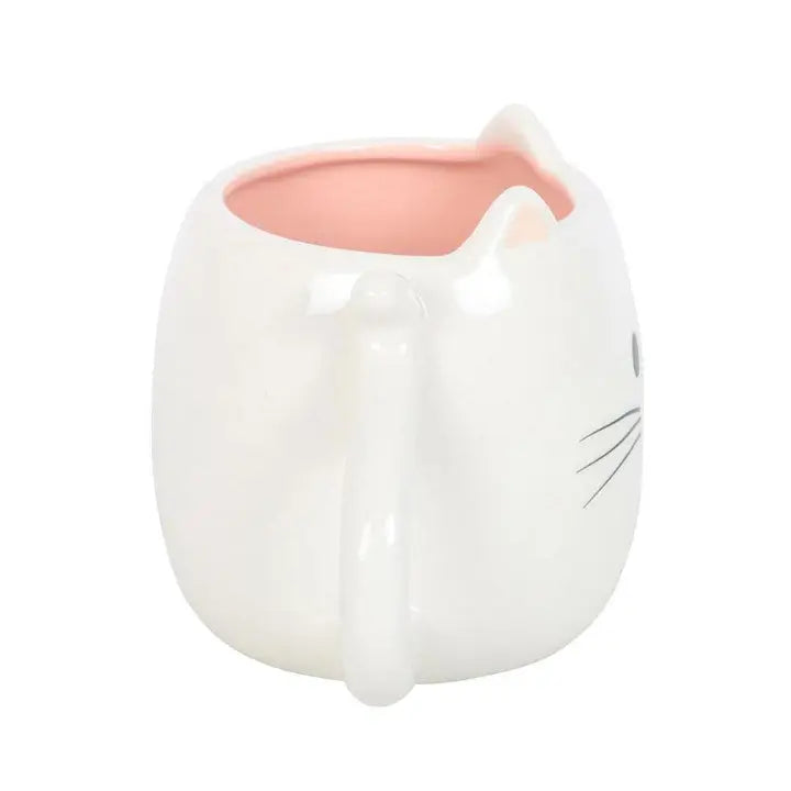 White cat mug - gift boxed