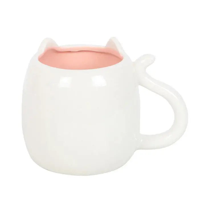 White cat mug - gift boxed