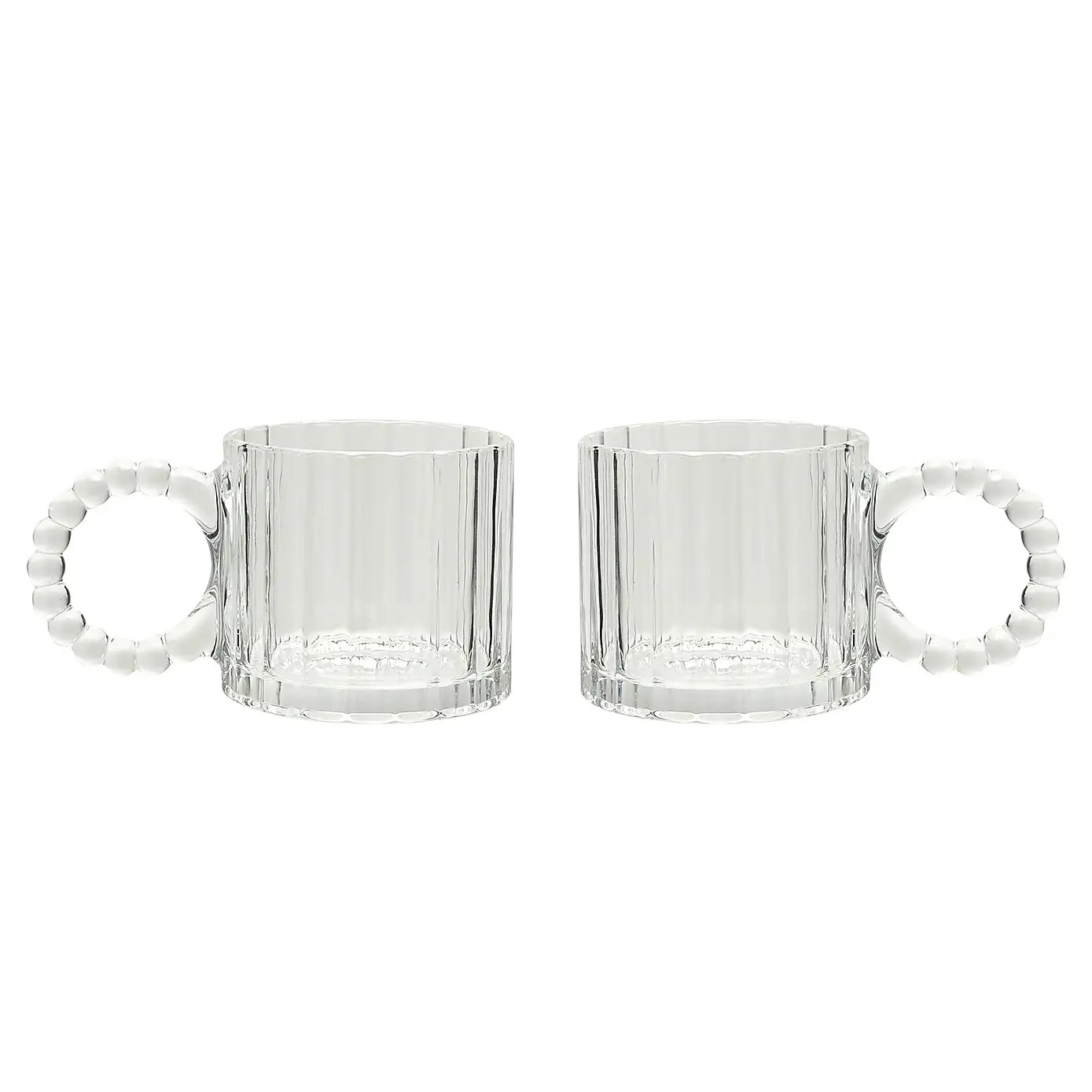 Set of 2 Glass Bobble Cups