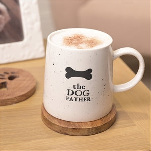 White ceramic mug “the dog father”