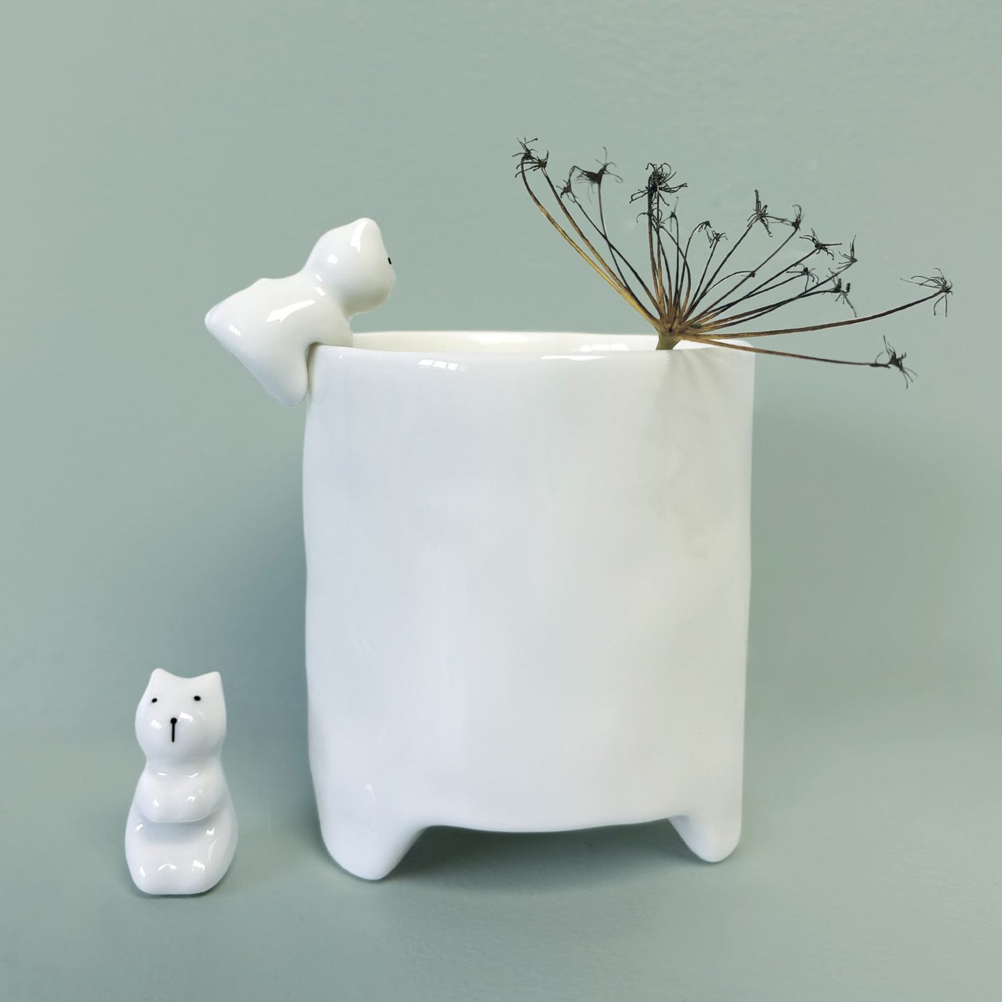 East of Porcelain bowl charm-Cat