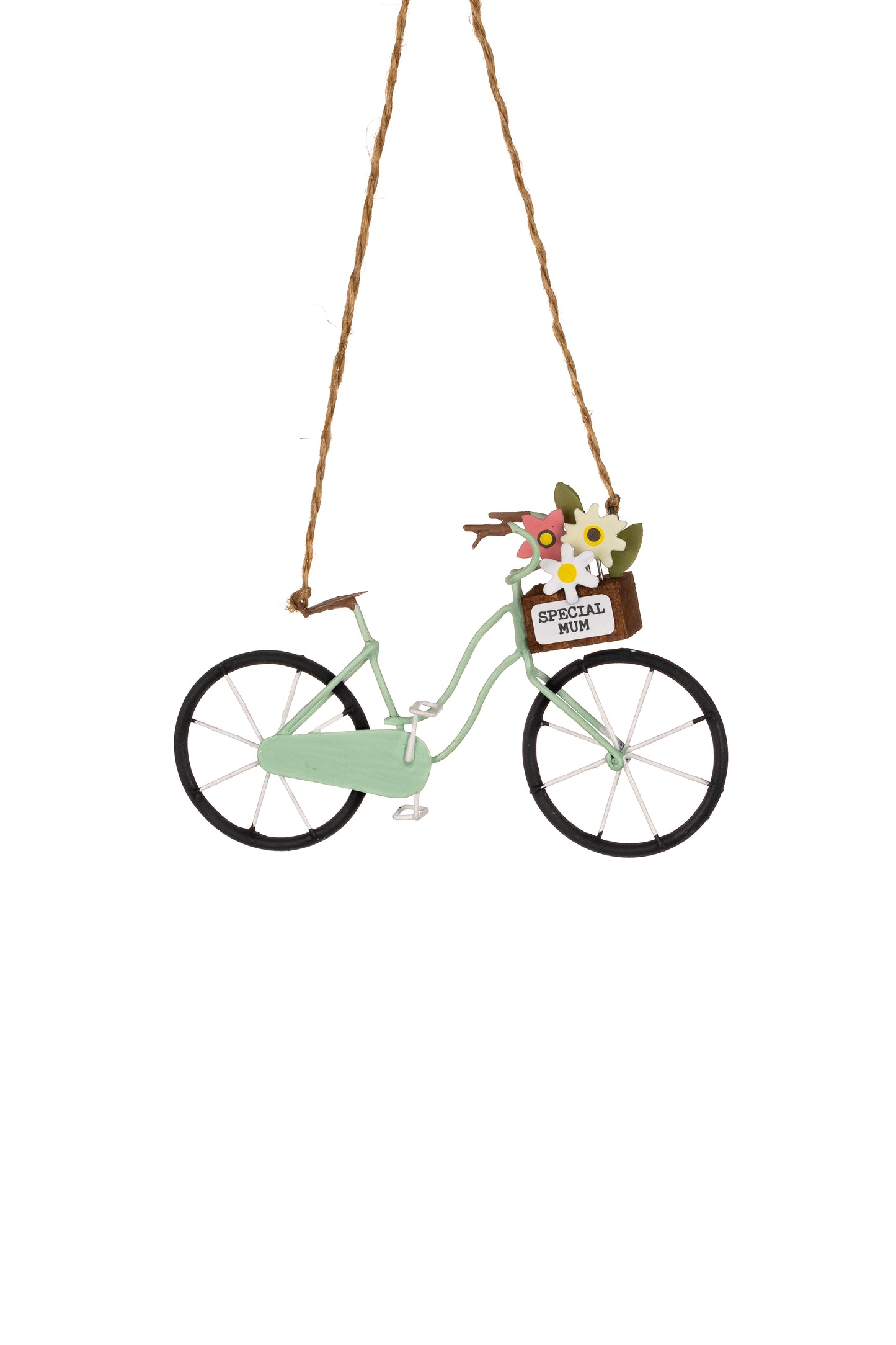 Hanging Special Mum Bike with Flowers by Shoeless Joe