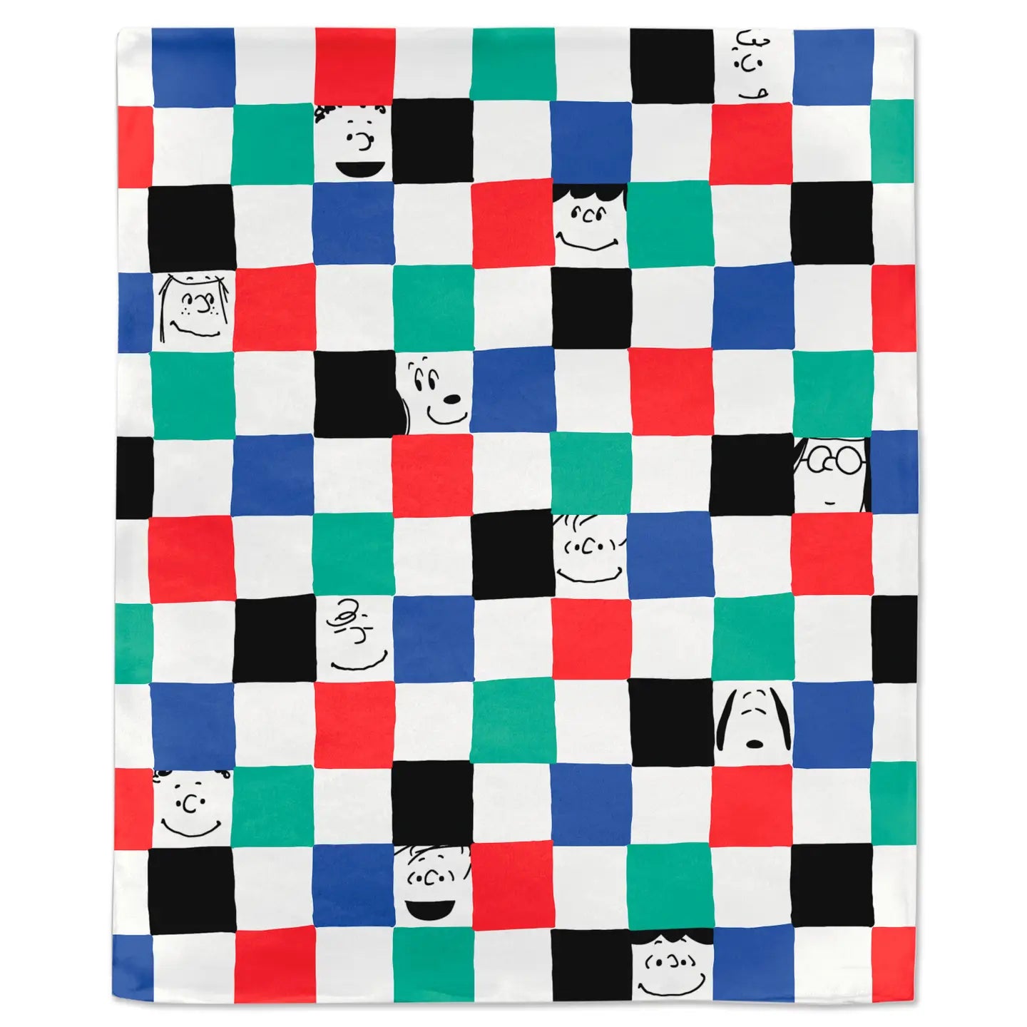 Peanuts™ Gang & Snoopy Checkered Blanket