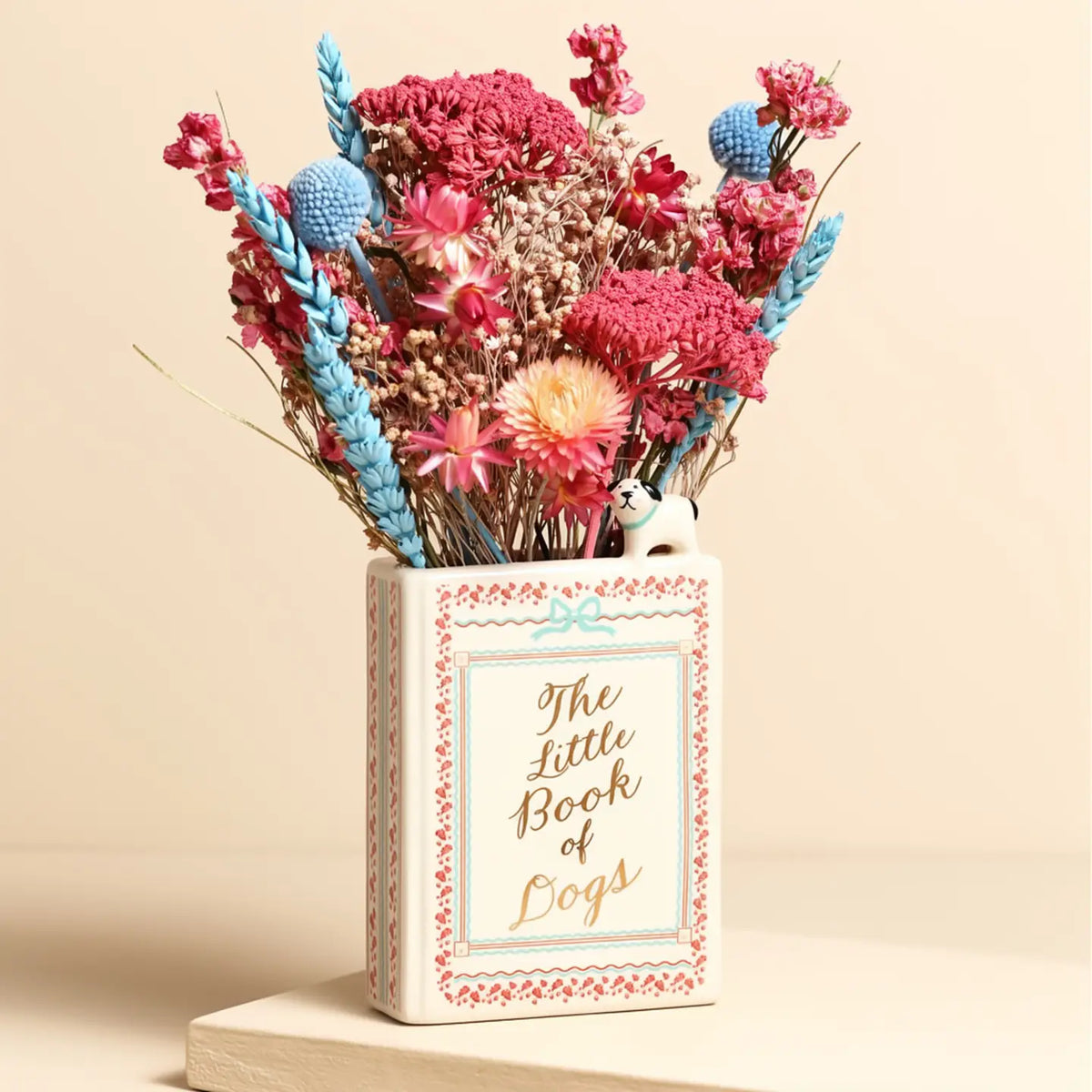 Ceramic Little Book of Dogs Mini Book Vase