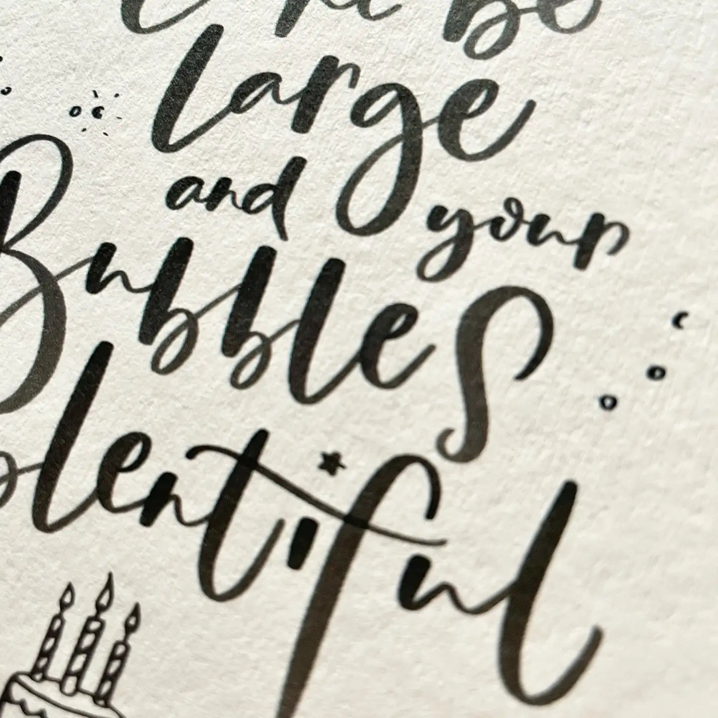 Cake and Bubbles card