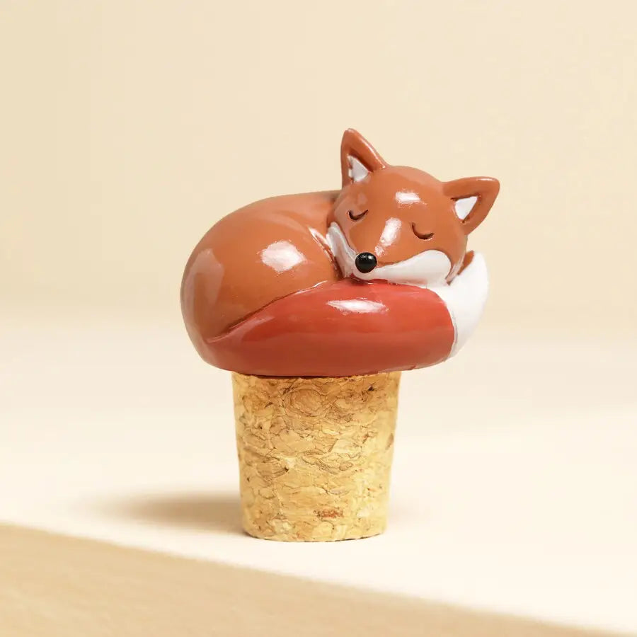Fox Cork Bottle Stopper