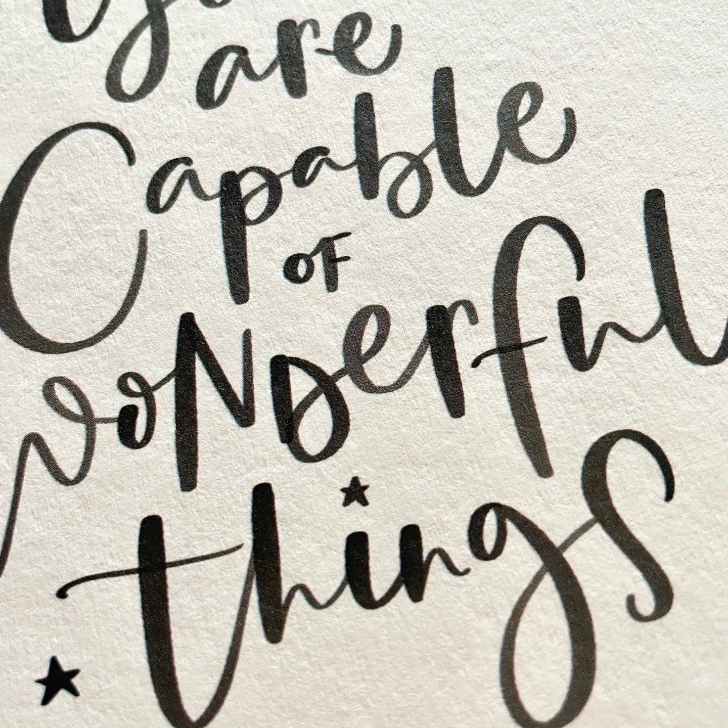 You are capable of amazing things cards