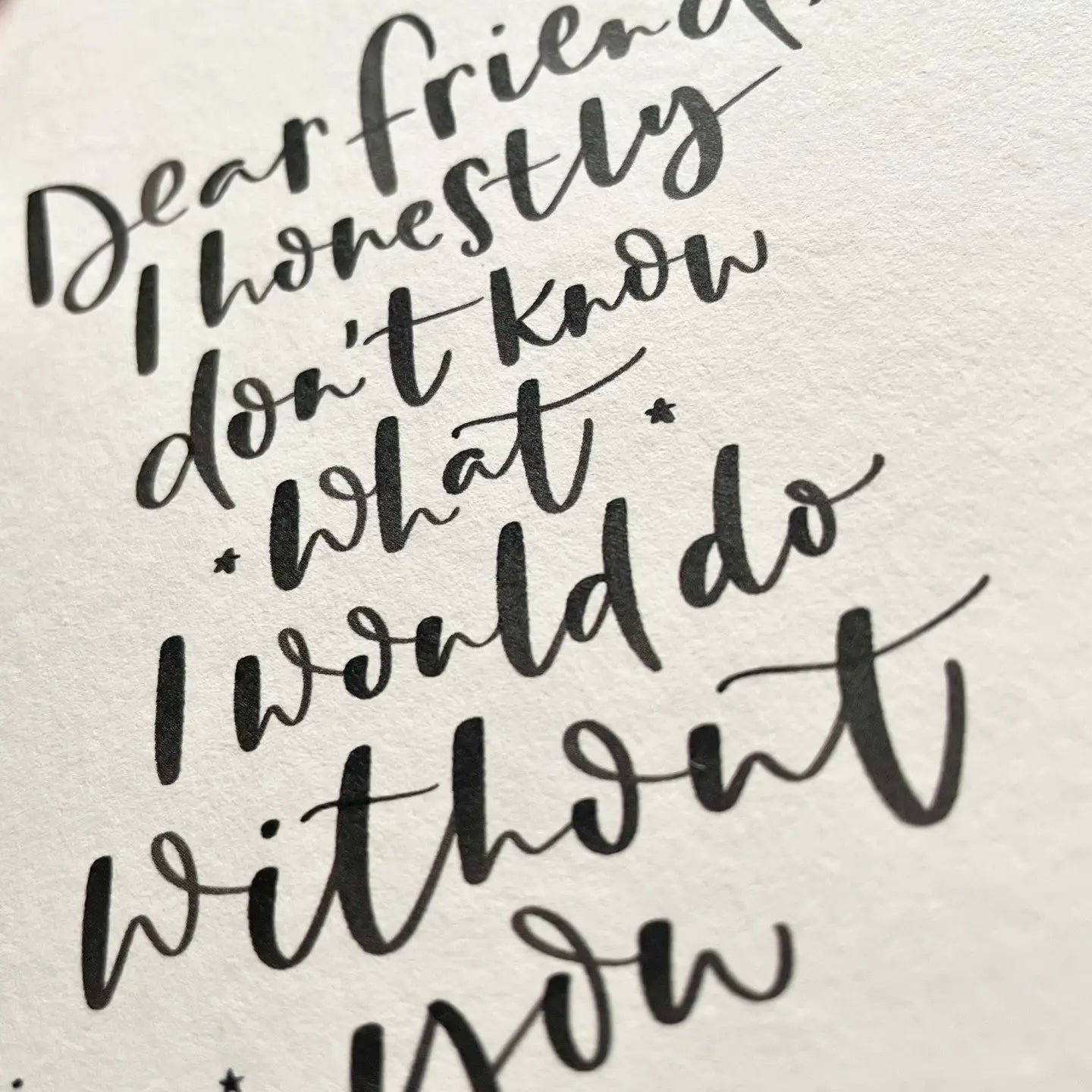 Dear friend … card