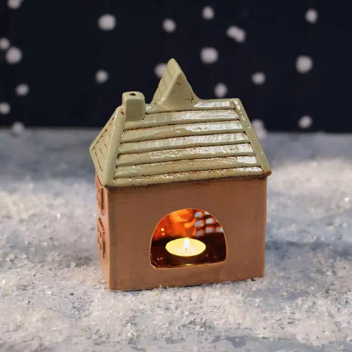 Christmas Market Stoneware Toy Shop Candle Holder