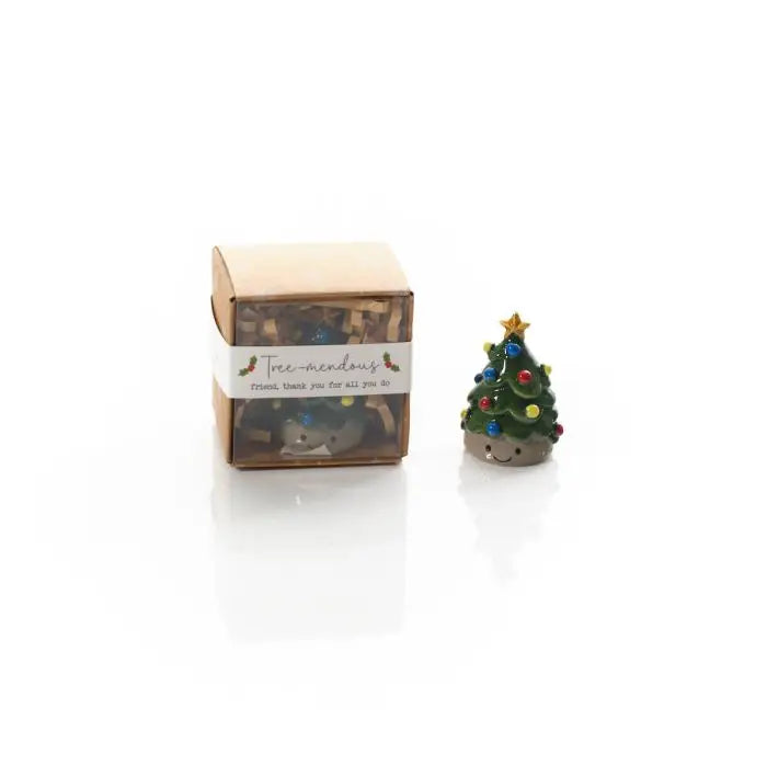 Christmas Tiny World Resin Tree Keepsake Ornament with Gift Box