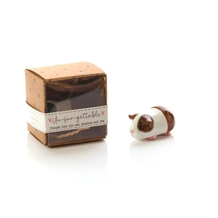 Tiny World Guinea Pig Resin Keepsake Ornament with Gift Box