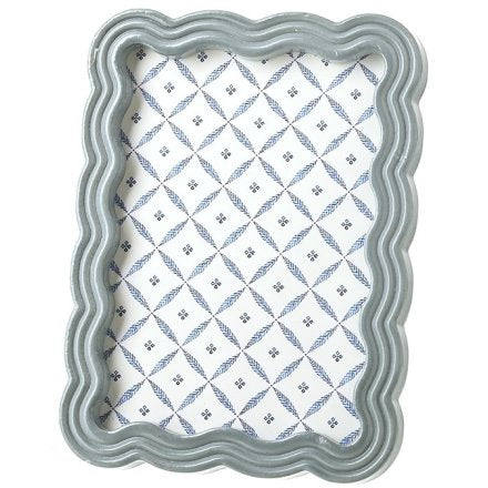 Blue wavy photo frame