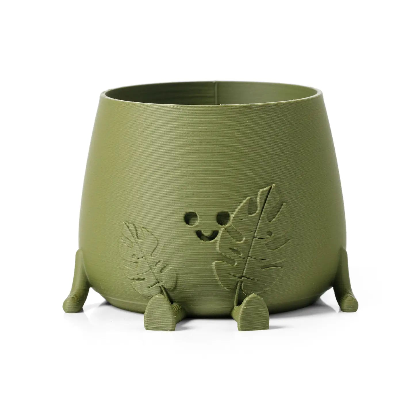 Happy Pot Planter - Monstera Leaf Face