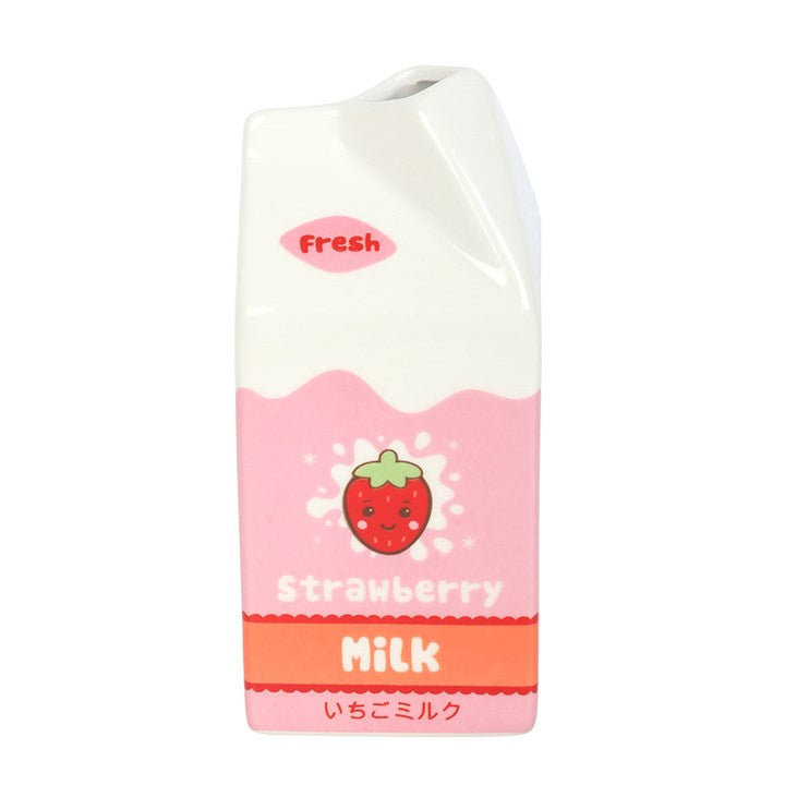 Strawberry Milk Carton Flower Vase