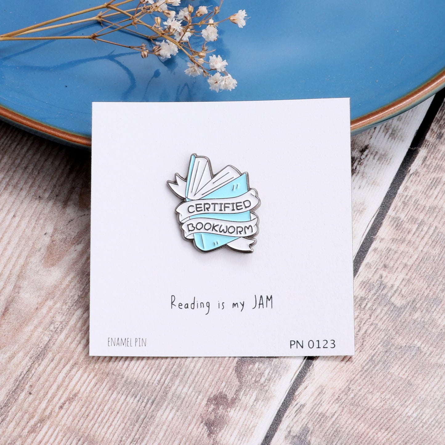 Certified bookworm book Enamel Pin