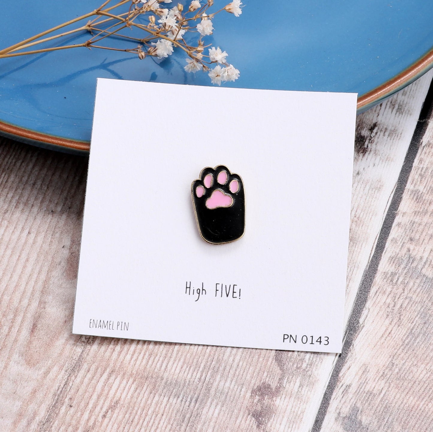 High Five cat paw Enamel Pins