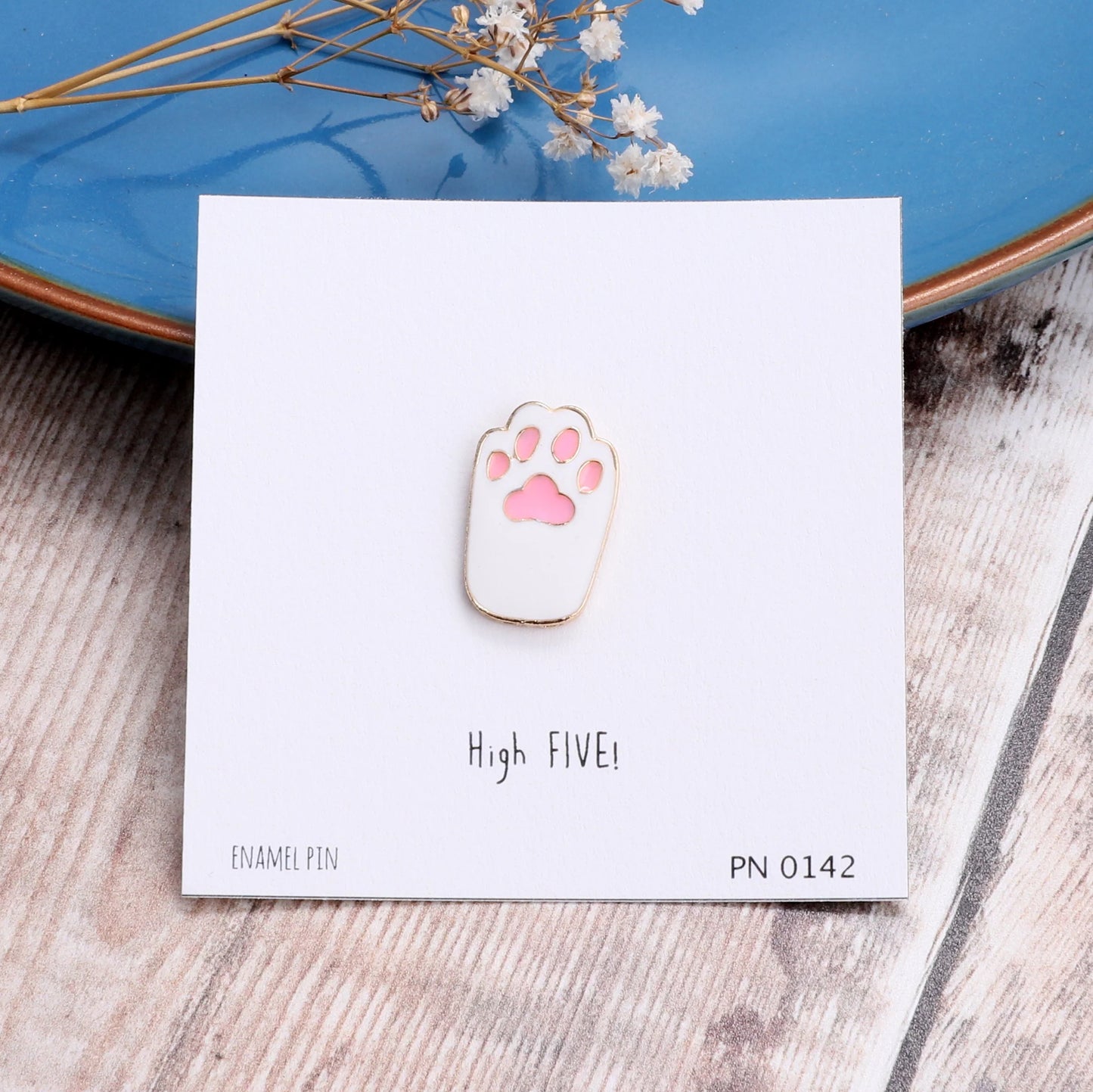 High Five cat paw Enamel Pins
