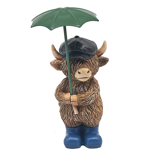 Highland Cow with Umbrella Ornament