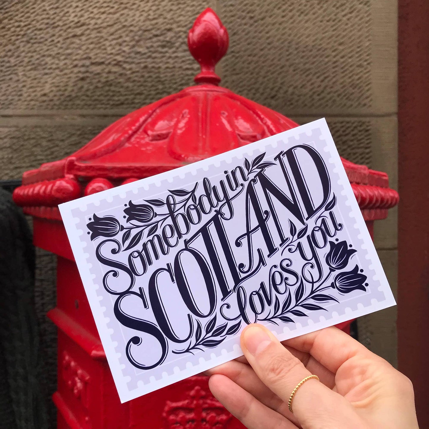 Alexandra Snowdon - Somebody in Scotland Loves You Postcard