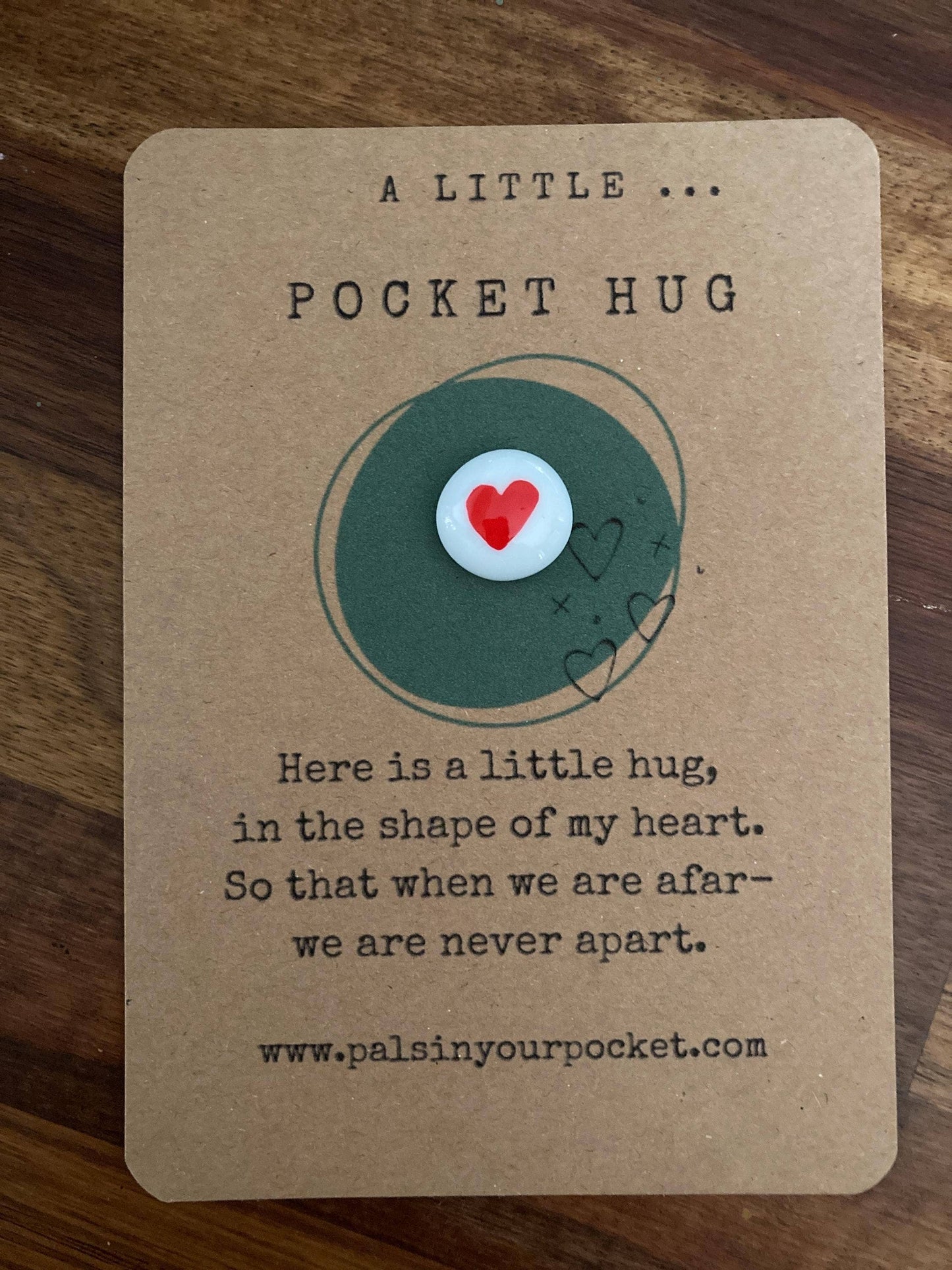 Pals in your Pocket - Pocket Hug Heart Rock For Long Distance & Separation