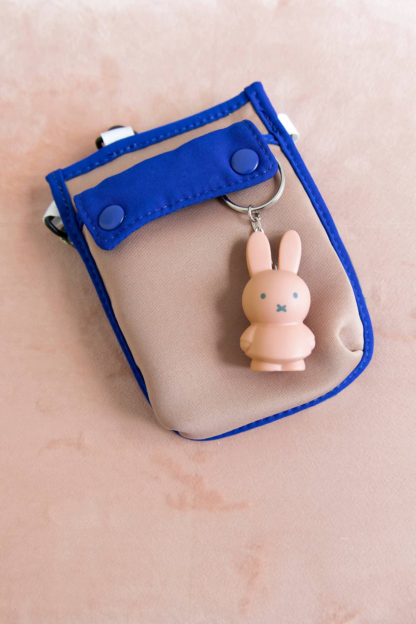 Miffy by S-c Brands - Miffy Keyring - Powder Pink - 6cm