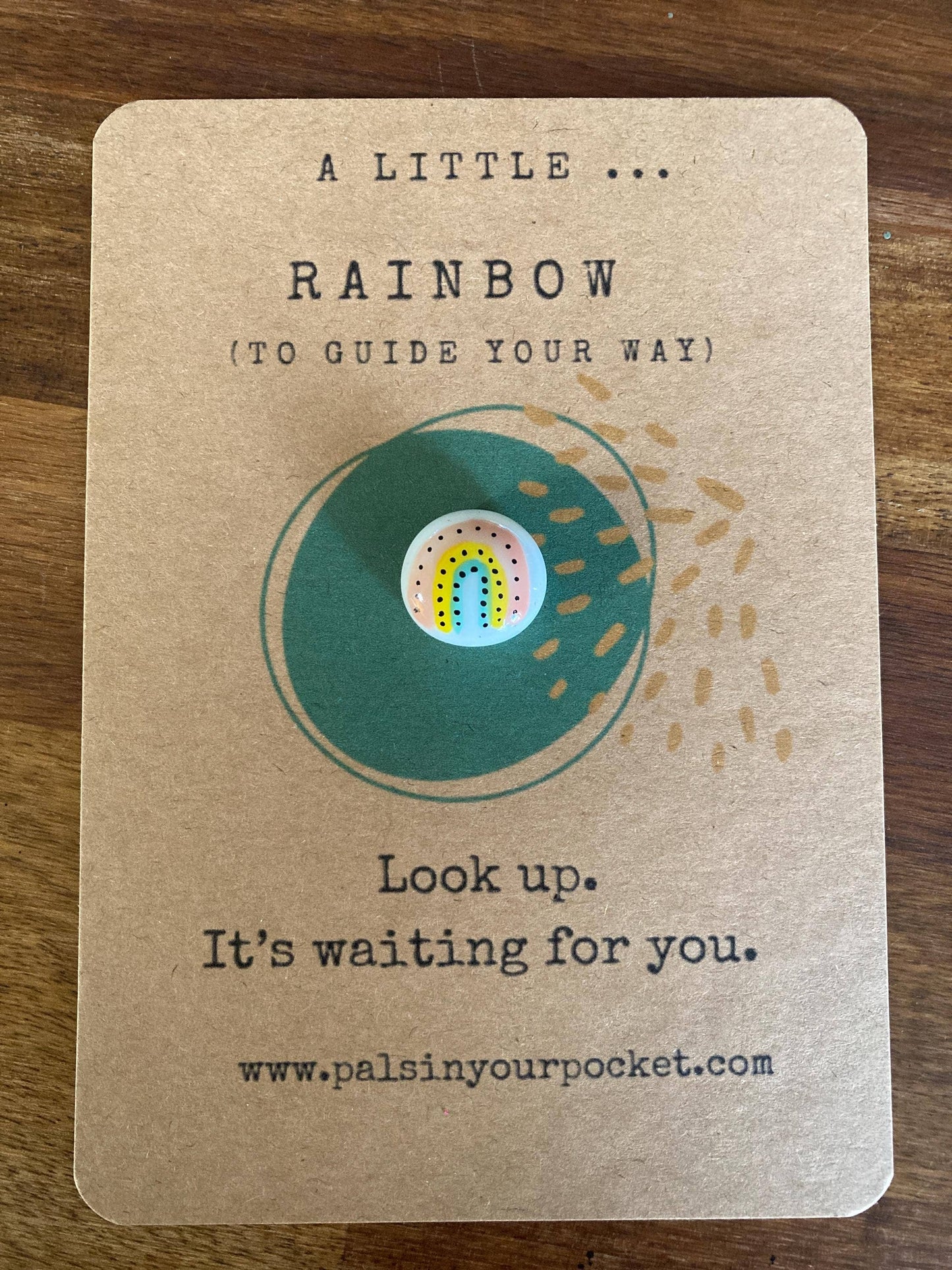 Pals in your Pocket - Rainbow Positivity Pocket Hug & Worry Stone Keepsake