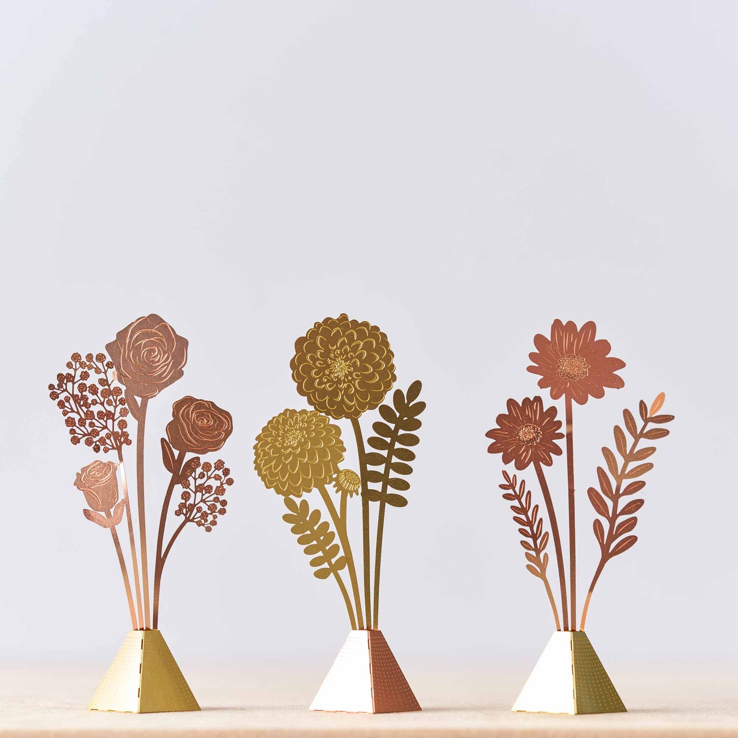 Cosmos Tiny Bouquet - Copper or Brass