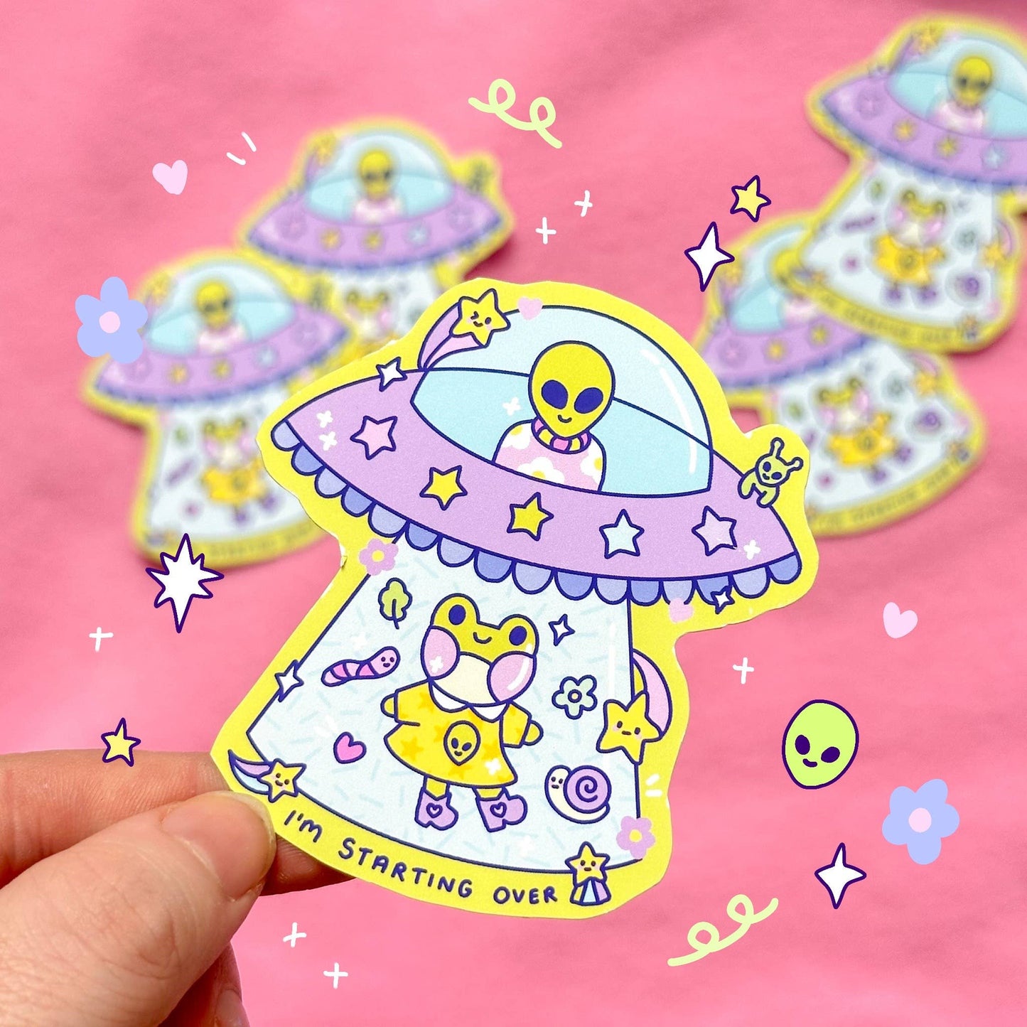 Sun Puff Studios - Starting Over UFO Sticker