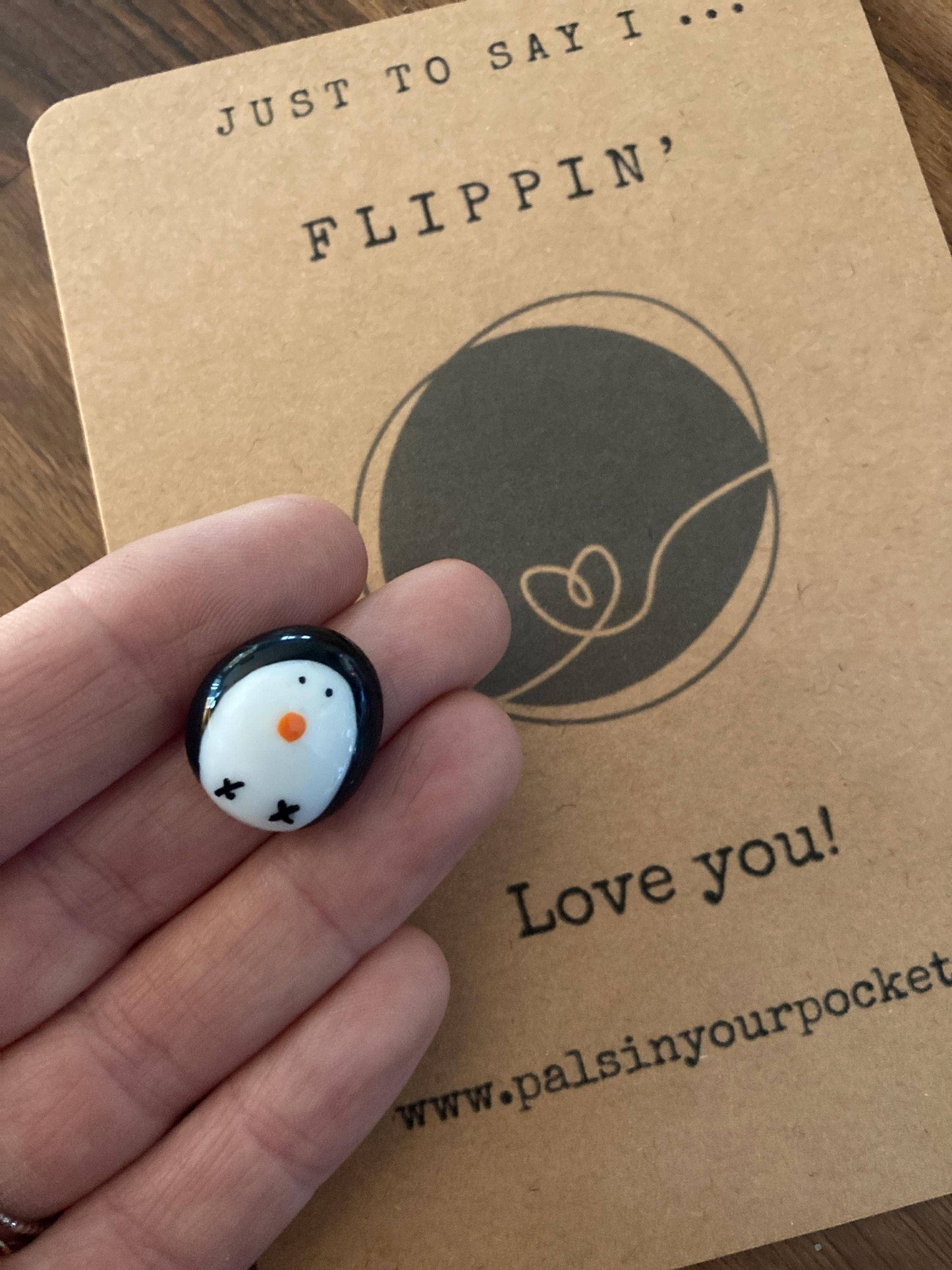 Pals in your Pocket - Hand-Painted Penguin Pebble For Stress Relief & Adhd