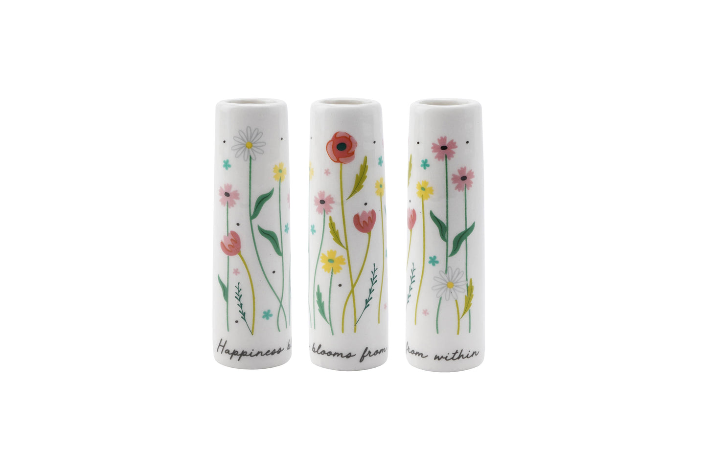 CGB Giftware - Happiness Blooms From Within Ceramic Floral Bud Vase •